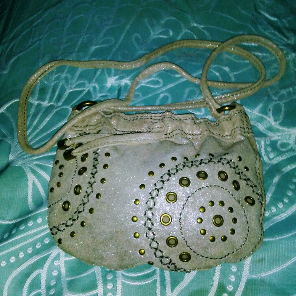 Fossil Suede Crossbody Bag